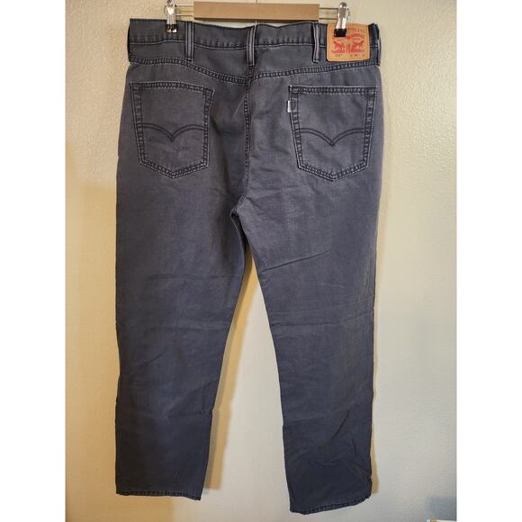 LEVIS 514 Gray 38x32 Mens Wash Denim Straight Leg - Picture 2 of 6
